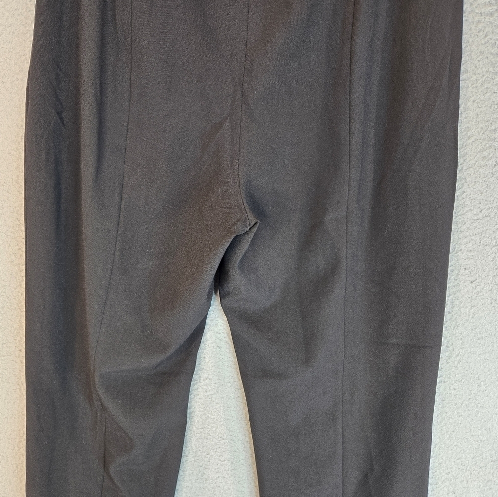 1. State Womens Trousers Sz 14 Black Tapered Front Slit Leg Side Zip Stretch - Picture 11 of 12